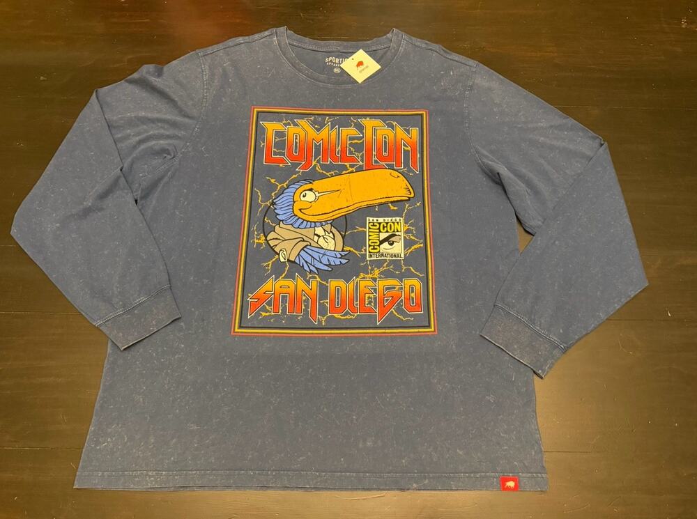 NWT San Diego Comic Con SDCC L/S T-shirt Weathered Blue [3XL] Official Merch $40